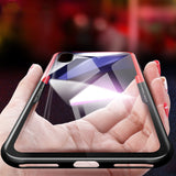 Bakeey™ Tempered Glass Back Cover TPU Frame Protective Case for iPhone X/7/8 Plus