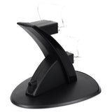 Dual Micro USB with Blue LED Indicator Charging Dock Station Stand for PS4 Controller Large Size