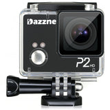 Dazzne P2 2 Inch 1080P Sports DV Action Camcorder with 130 Degree Wide Angle Lens Support 64GB SD Card