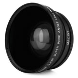 2-in-1 72MM 0.43X Wide Angle Macro Camera Lens with Two Cap