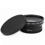 2-in-1 72MM 0.43X Wide Angle Macro Camera Lens with Two Cap