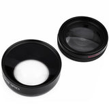 2-in-1 55MM 0.45X Wide Angle Macro Camera Lens with Two Cap