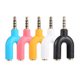 SONGFUL U2 3.5MM Stereo Audio 1 to 2 Connector Earphones Splitter Adapter