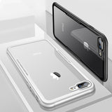 Bakeey™ Tempered Glass Back Cover TPU Frame Protective Case for iPhone X/7/8 Plus