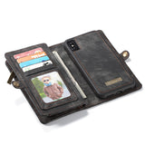 Caseme Magnetic Detachable Zipper Wallet Cash Pocket Card Slots Case For iPhone X