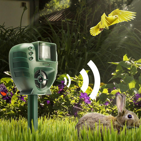 Digoo DG-AR01 PIR Ultrasonic Animal Repeller Dog Cat Insect Flash Light Repellent Outdoor Garden Expeller