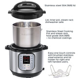 Instant Pot DUO60 6 Qt 7-in-1 Multi-Use Programmable Pressure Cooker, Slow Cooker, Rice Cooker, Steamer, Sauté, Yogurt Maker and Warmer