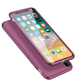 Bakeey 360º Full Body Front & Back Silicone Case With Tempered Glass Film For iPhone X