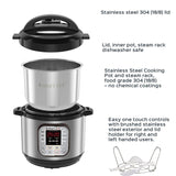 Instant Pot DUO60 6 Qt 7-in-1 Multi-Use Programmable Pressure Cooker, Slow Cooker, Rice Cooker, Steamer, Sauté, Yogurt Maker and Warmer