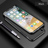 Bakeey 360º Full Body Front & Back Silicone Case With Tempered Glass Film For iPhone X