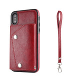 Bakeey Classic PU Leather Wallet Card Slots Bracket Case for iPhone X