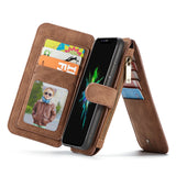 Caseme Magnetic Detachable Zipper Wallet Card Slot Pocket Case For iPhone X