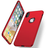 Bakeey 360º Full Body Front & Back Silicone Case With Tempered Glass Film For iPhone X