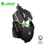 LUOM G10 RGB Gaming Mouse USB Wired 9 Buttons 4 Colors Backlight 4000 Adjustable DPI Optical Gamer mouse Computer desktop Mice