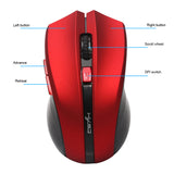 HXSJ Ergonomic Optical Office 2.4G Wireless Gaming Mouse Mice Adjustable 2400 DPI with 6 Buttons for Laptop PC Notebook Computer
