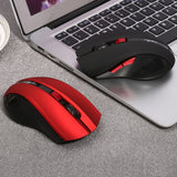 HXSJ Ergonomic Optical Office 2.4G Wireless Gaming Mouse Mice Adjustable 2400 DPI with 6 Buttons for Laptop PC Notebook Computer