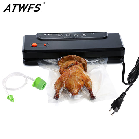 ATWFS Household Multi-function Automatic Vacuum Food Sealer Plastic Packing Machine Bags