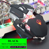 LUOM G10 RGB Gaming Mouse USB Wired 9 Buttons 4 Colors Backlight 4000 Adjustable DPI Optical Gamer mouse Computer desktop Mice