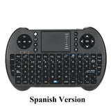 2.4G Mini USB Wireless Keyboard  Russian Spanish Gaming Keyboard Touchpad Air Fly Mouse Remote Control for Android PC TV Box Mac