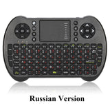 2.4G Mini USB Wireless Keyboard  Russian Spanish Gaming Keyboard Touchpad Air Fly Mouse Remote Control for Android PC TV Box Mac