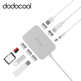 dodocool 7-in-1 USB-C Hub Type-C Power Delivery 4K Video HD Output SD/TF Card Reader USB 3.0 2.0 hubs for MacBook Pro Air Laptop