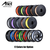 Anet PLA Filament 3D Printer Filament 1kg/Roll 2.2lb 1.75mm Material for MakerBot Anet RepRap 3D Printer Pen 16 Color Optional