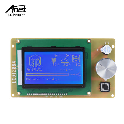 Anet 12864 LCD Smart Display Screen Controller Module with Cable for RAMPS  Mega Shield Reprap 3D Printer Kit Accessory