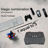 VIBOTON 2.4G Mini Wireless Keyboard Multimedia Handheld Keyboard  Touchpad Mouse Remote Control  for Windows PC Android TV Box